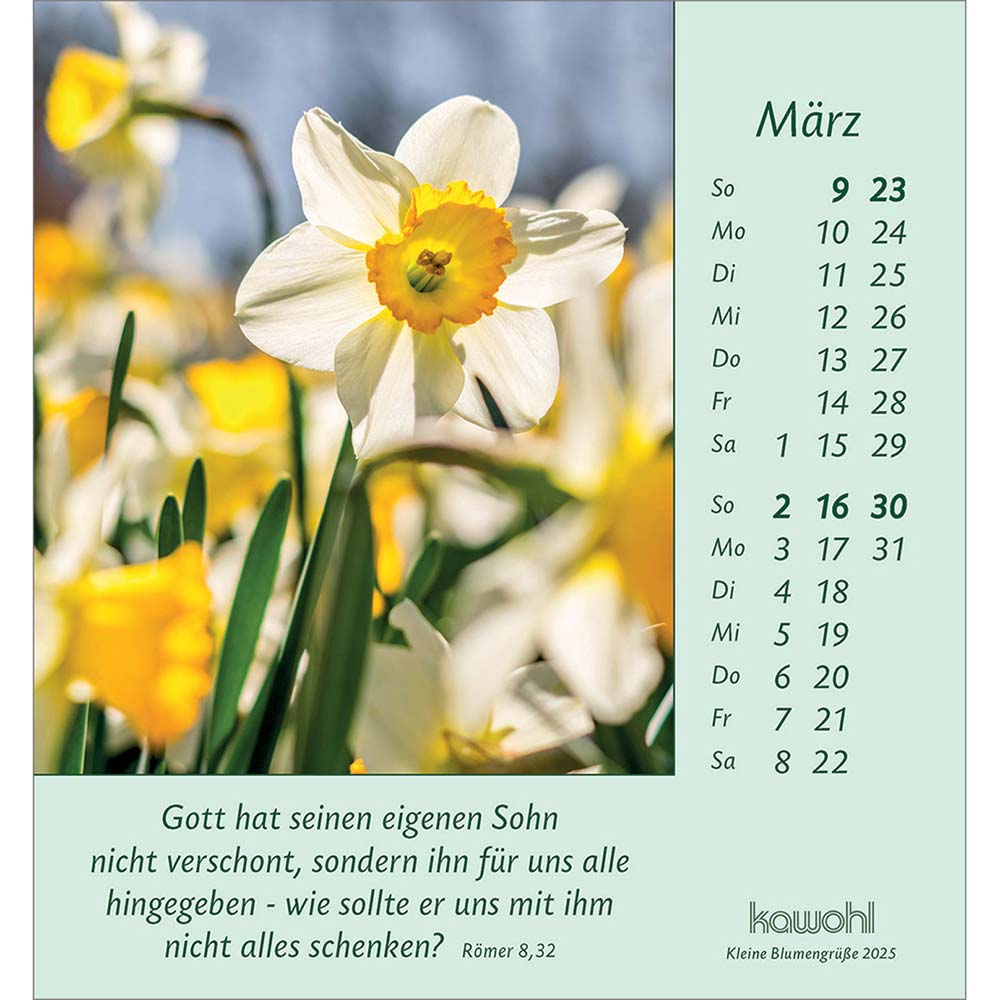 Kleine Blumengrüße 2025 - Aufstellkalender