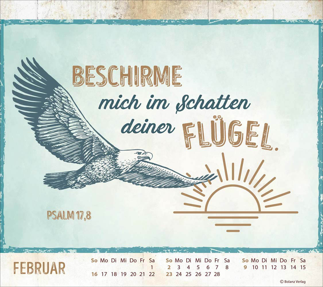 Starke Worte 2025 - Vintage - Tischkalender