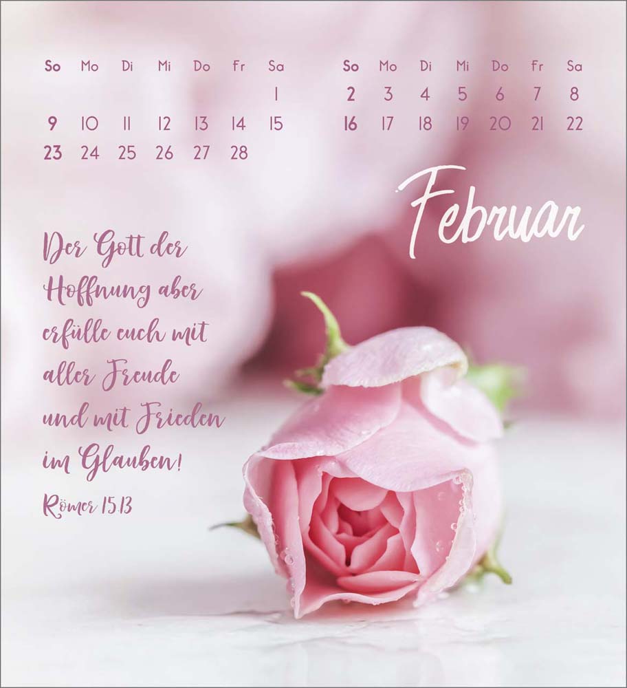 Zarte Blumengrüße 2025 - Tischkalender