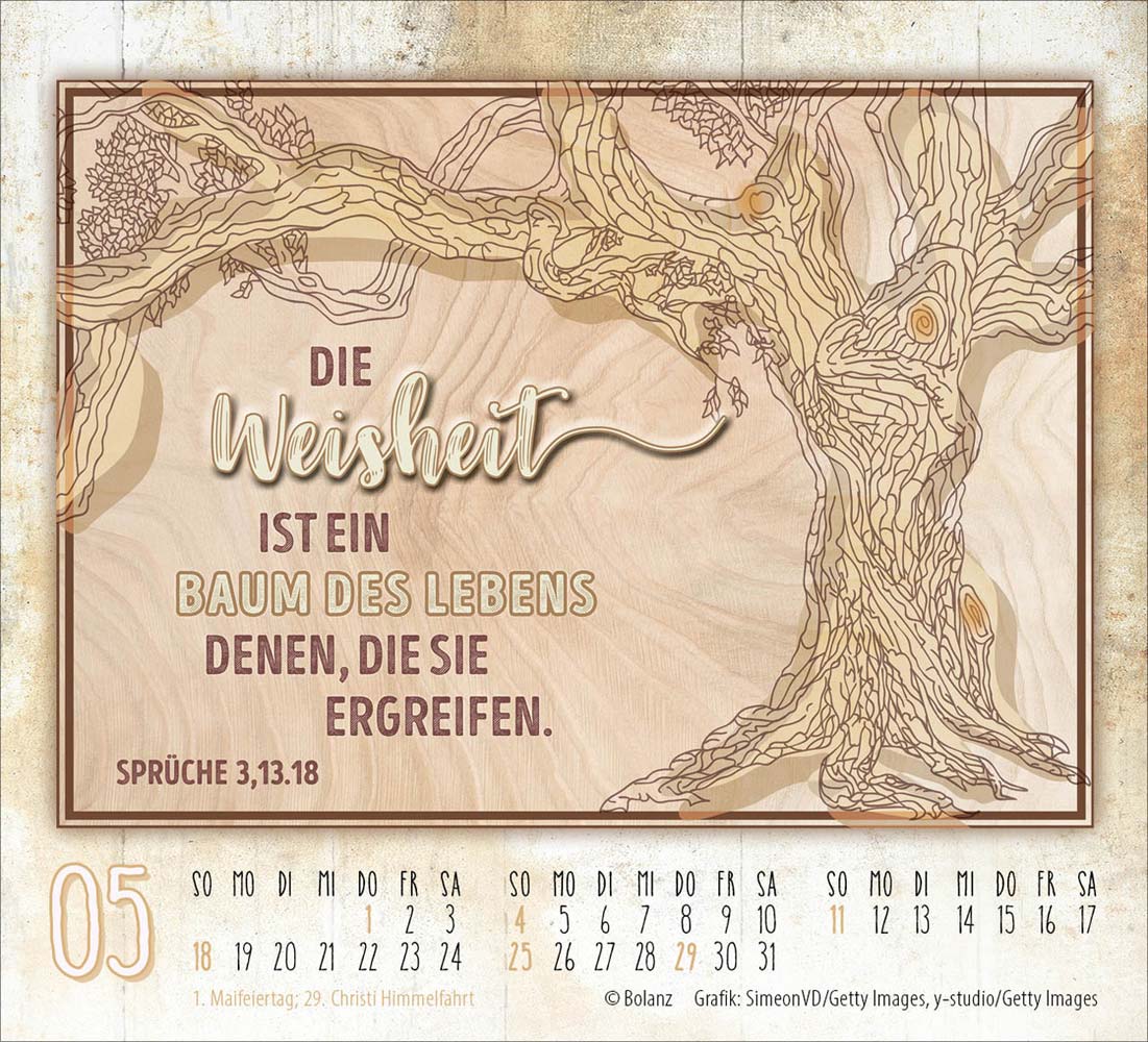 Wortstark 2025 - Vintage - Minikalender