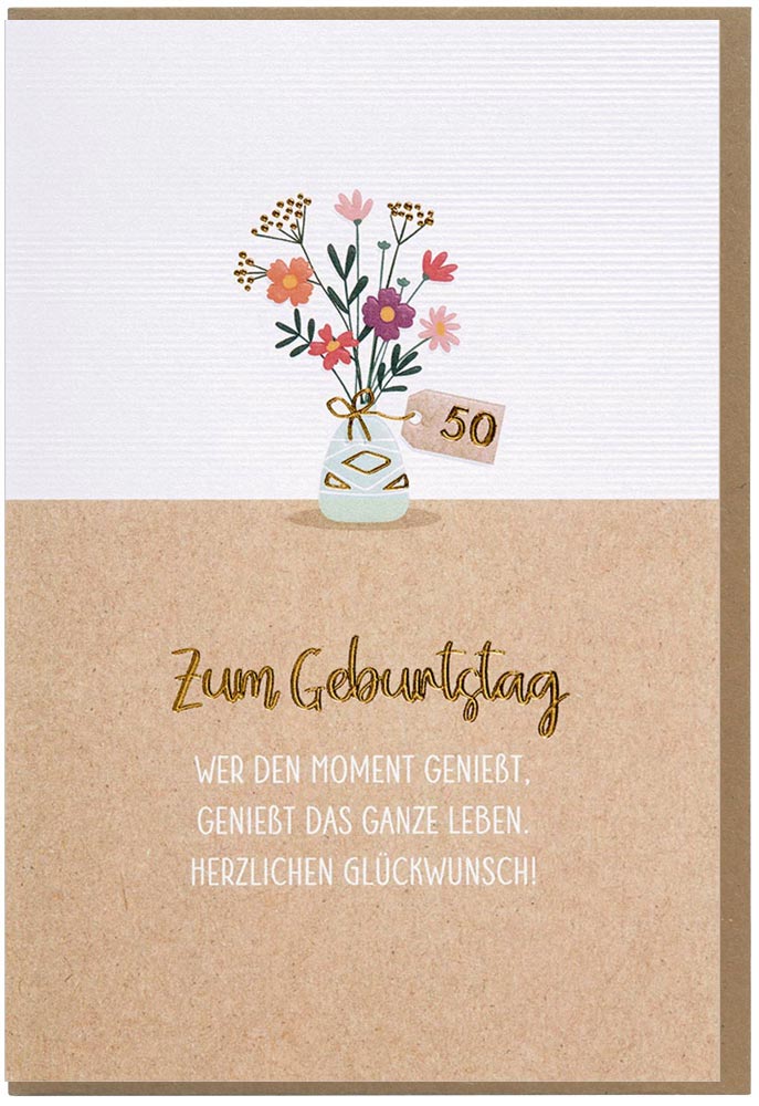 Faltkarte "Zum Geburtstag - 50"