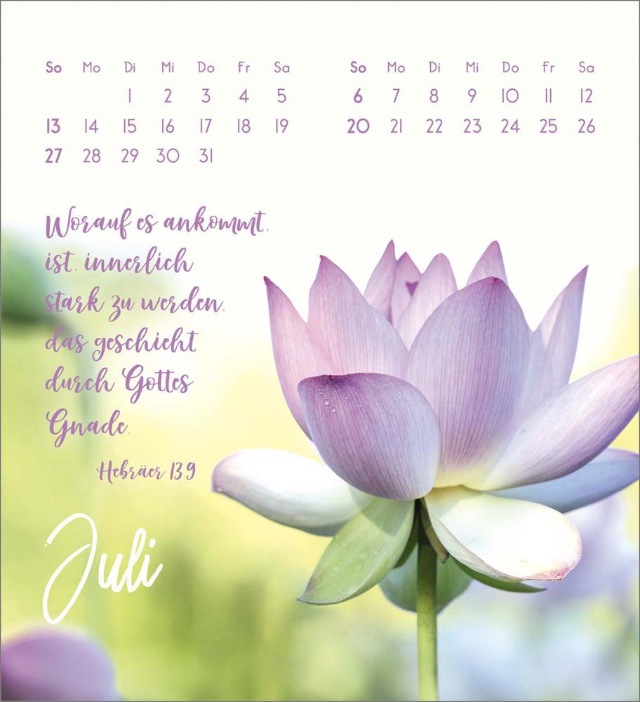 Zarte Blumengrüße 2025 - Tischkalender