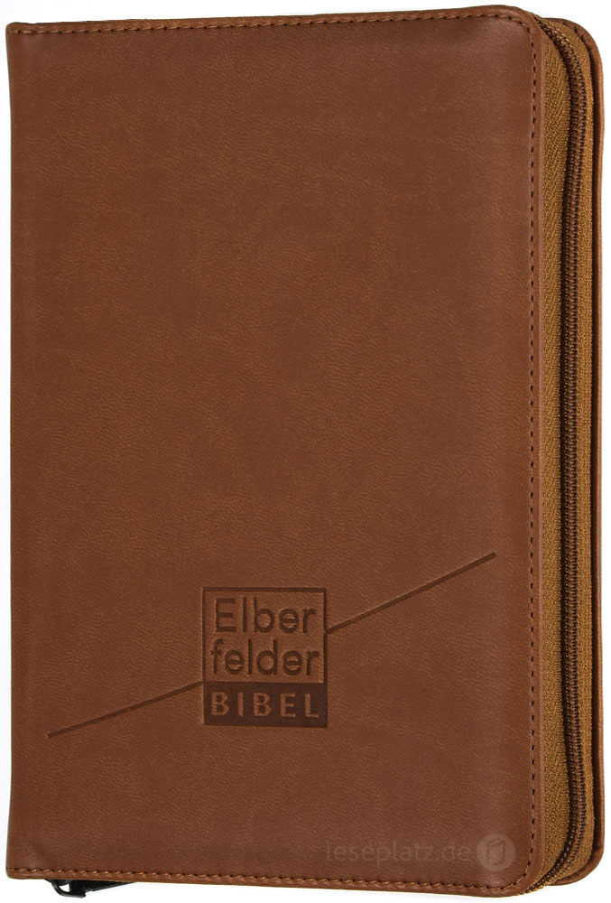 Elberfelder Bibel 2006 Taschenausgabe - Kunstleder braun / Reißverschluss