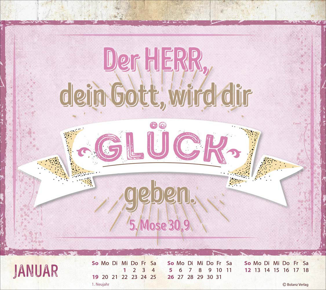 Starke Worte 2025 - Vintage - Tischkalender