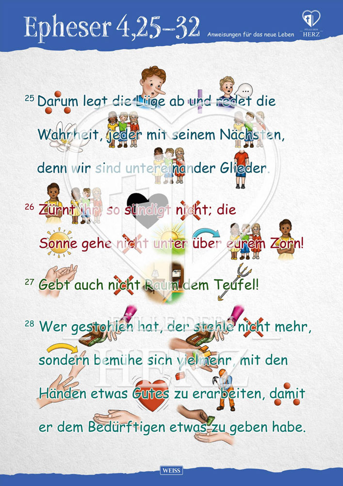 Bibelvers Poster - Anweisungen für das neue Leben