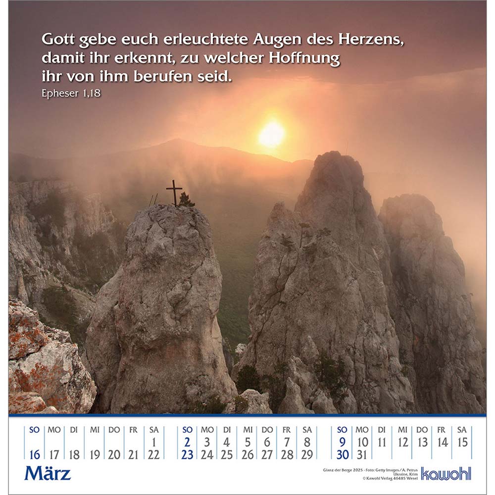 Glanz der Berge 2025 - Wandkalender