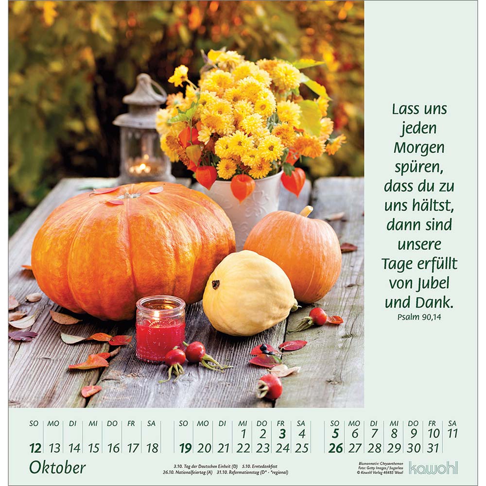 Blumengrüße 2025 - Wandkalender