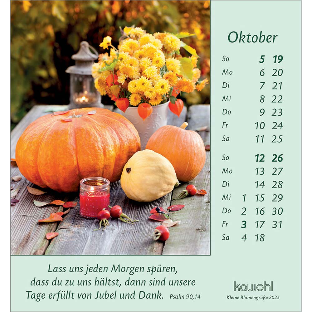 Kleine Blumengrüße 2025 - Aufstellkalender