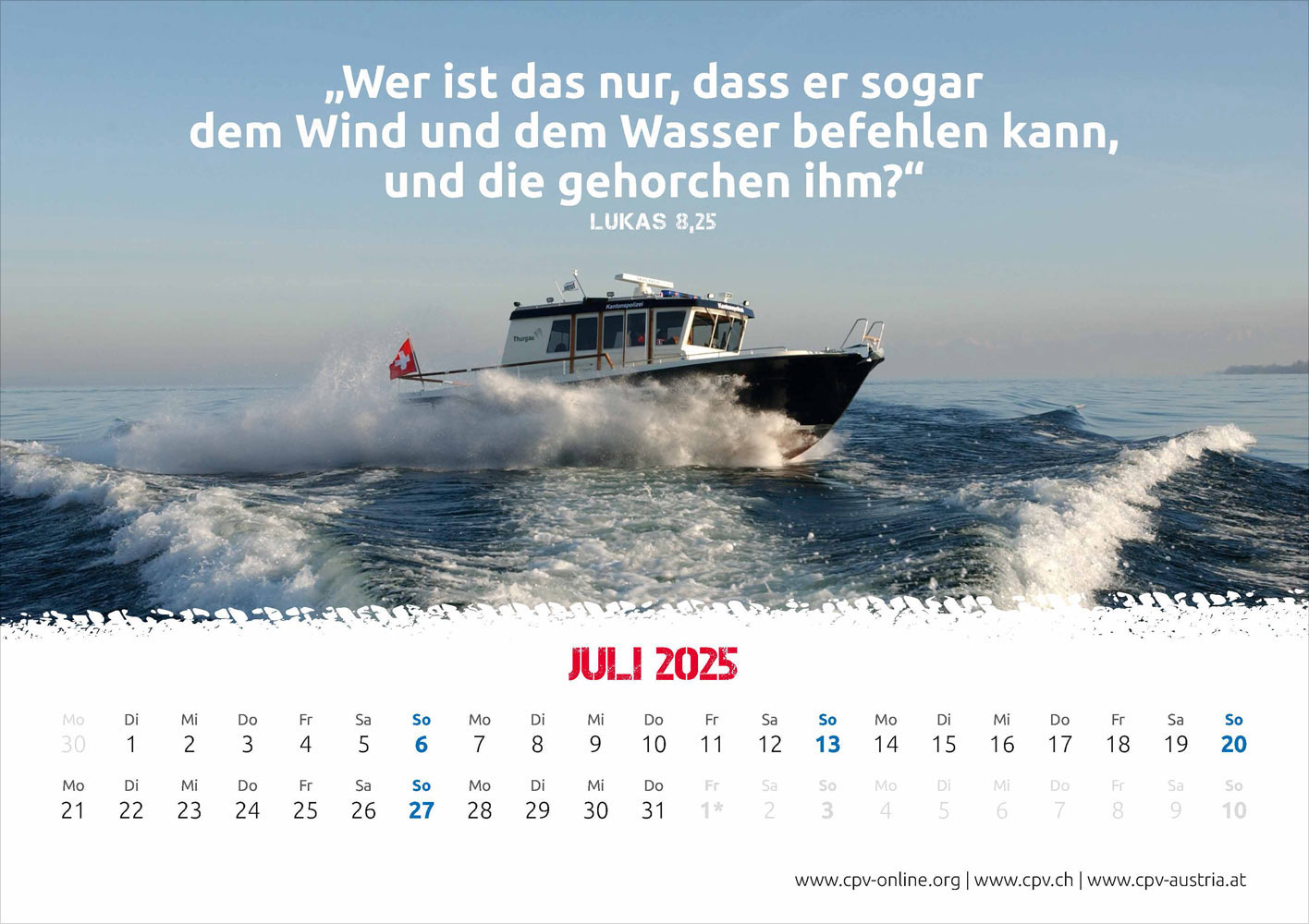 Mit Gott bei der Polizei 2025 - Wandkalender