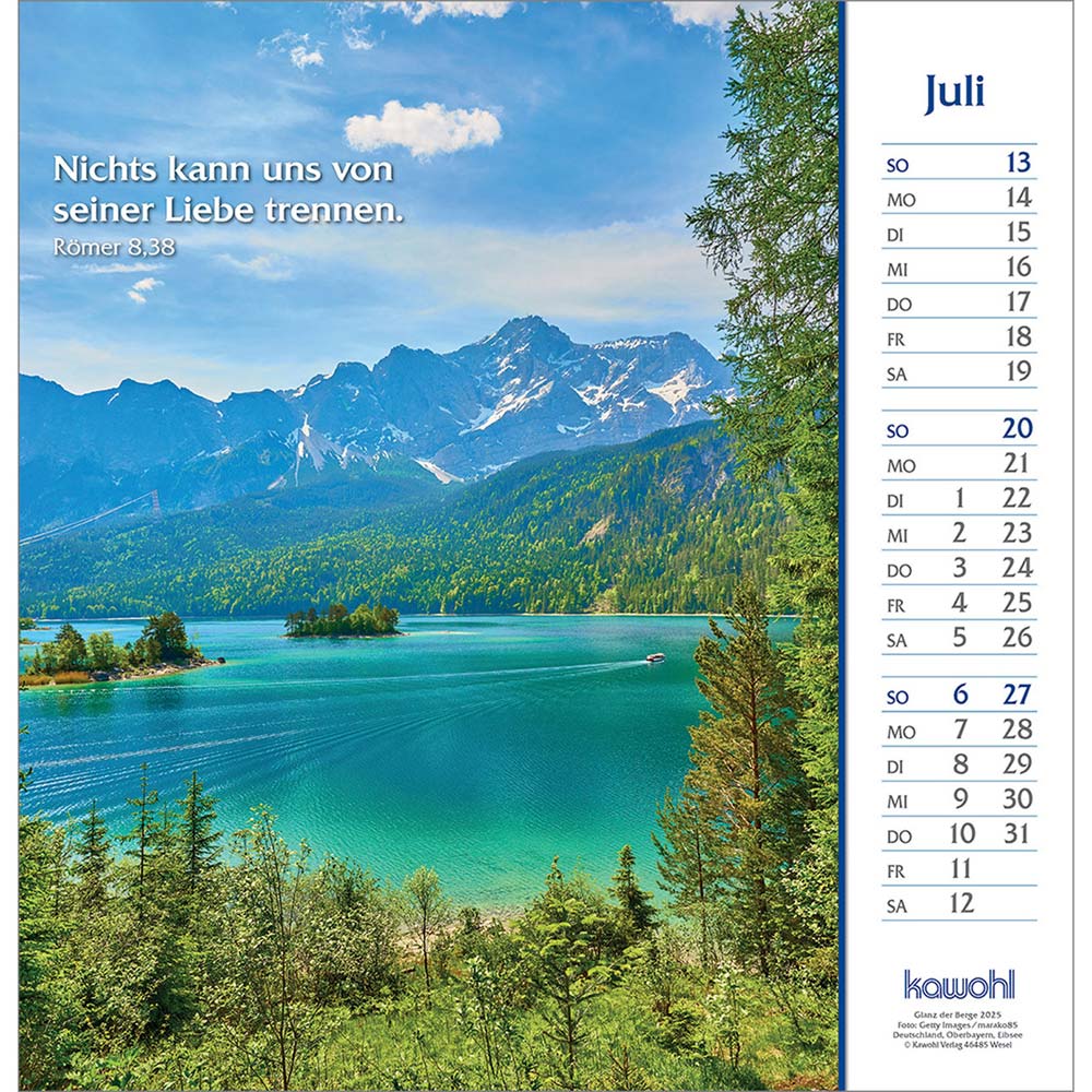 Glanz der Berge 2025 - Wandkalender