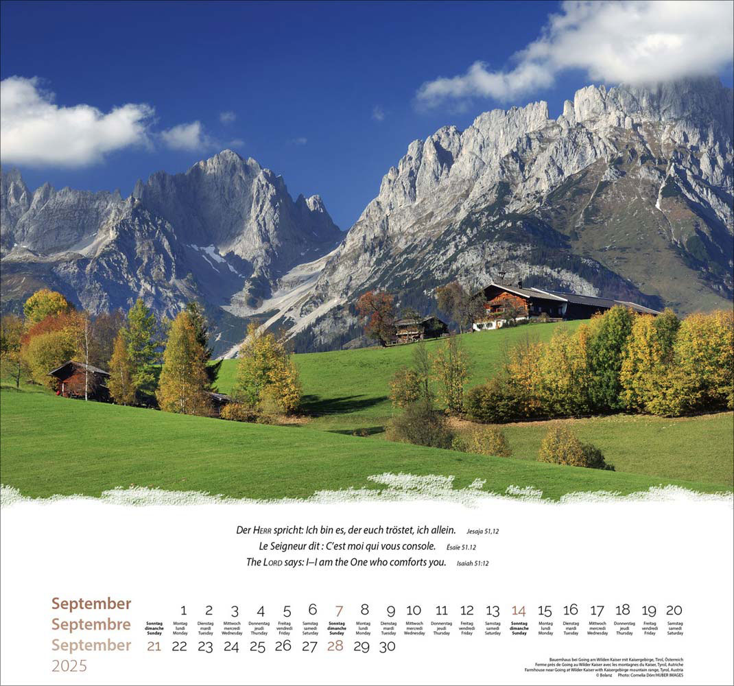 Berge 2025 - Wandkalender