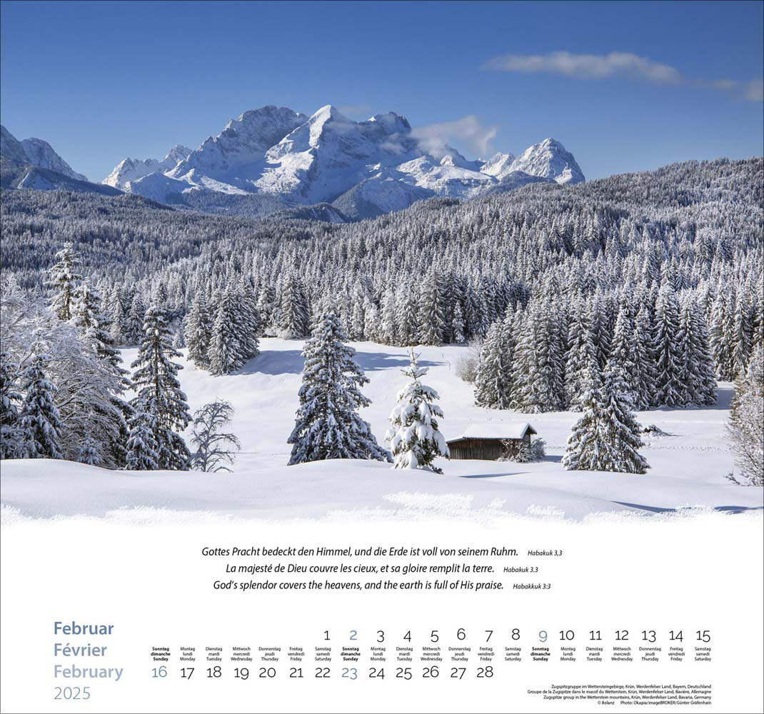 Berge 2025 - Wandkalender