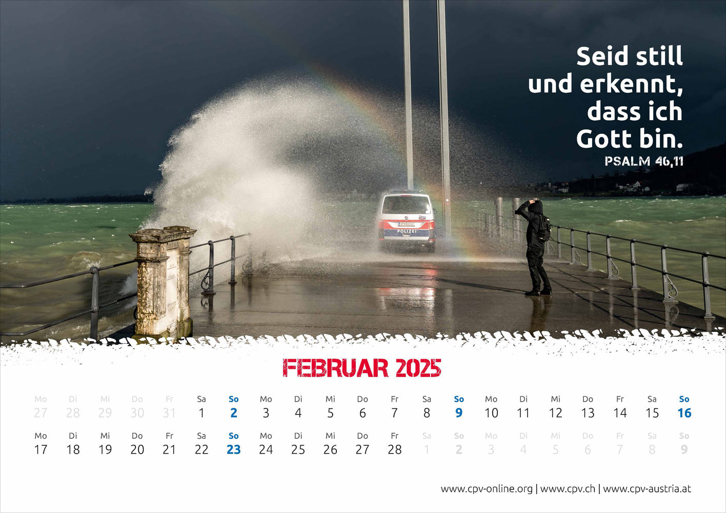 Mit Gott bei der Polizei 2025 - Wandkalender