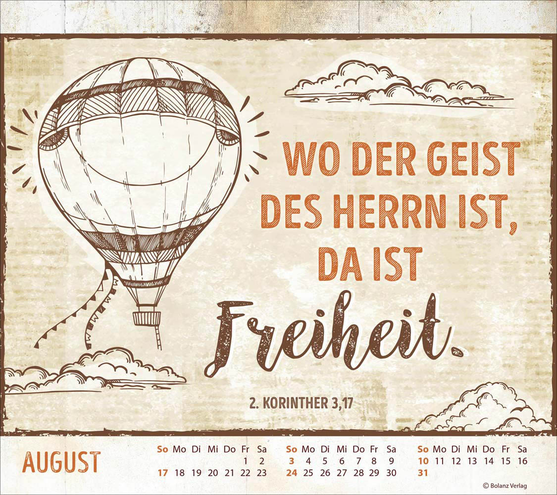 Starke Worte 2025 - Vintage - Tischkalender