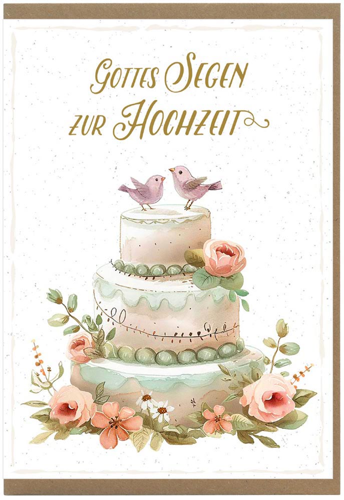 Faltkarte "Gottes Segen zur Hochzeit"