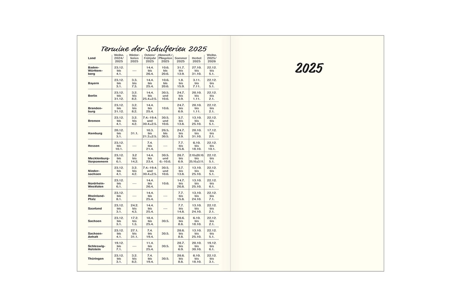 Terminkalender - Jahreslosung 2025