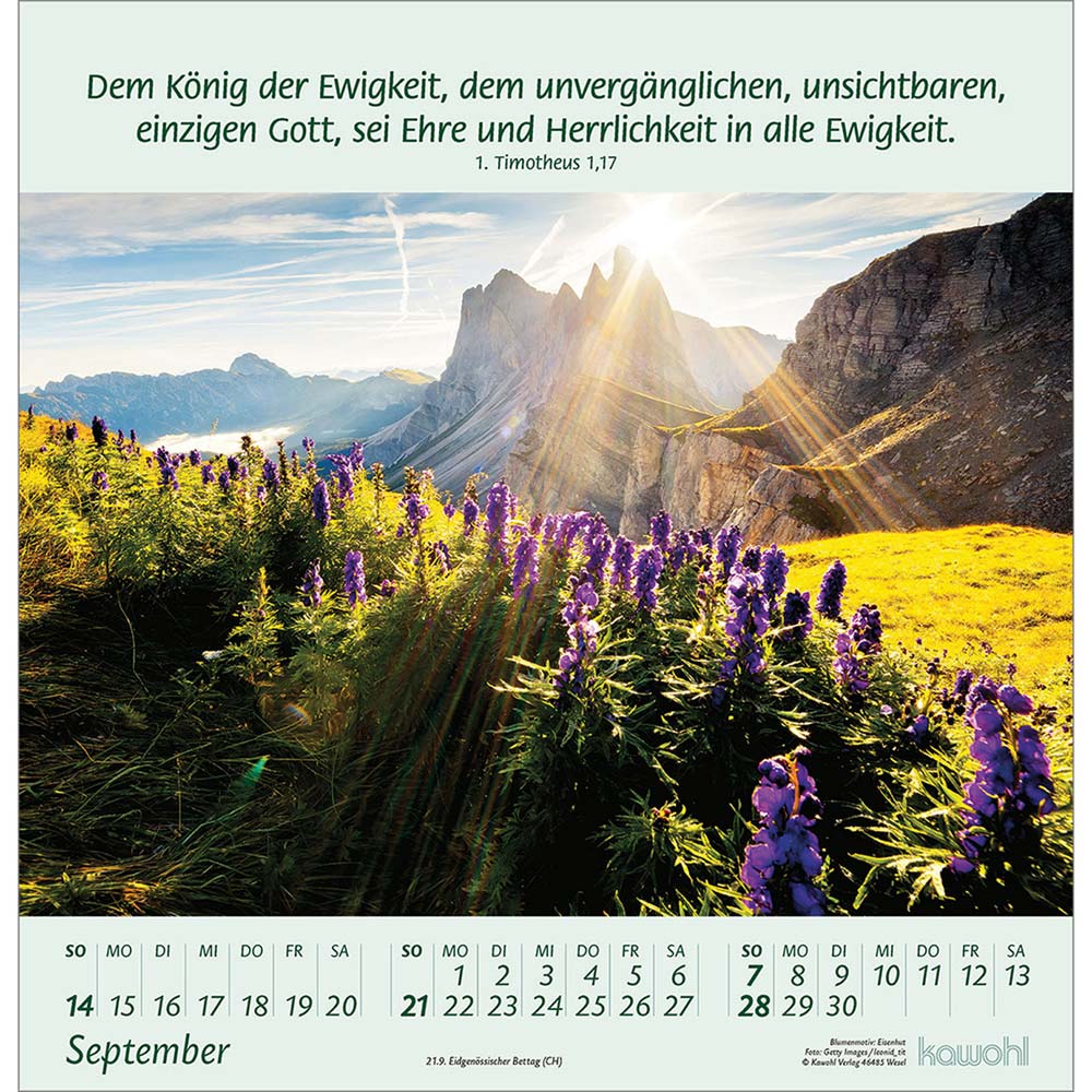 Blumengrüße 2025 - Wandkalender