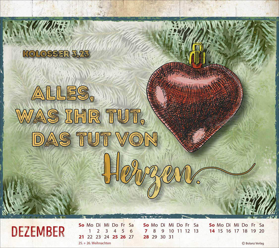 Starke Worte 2025 - Vintage - Tischkalender