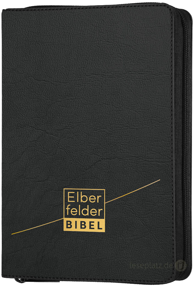 Elberfelder Bibel - Taschenausgabe - Leder schwarz / Reißverschluss