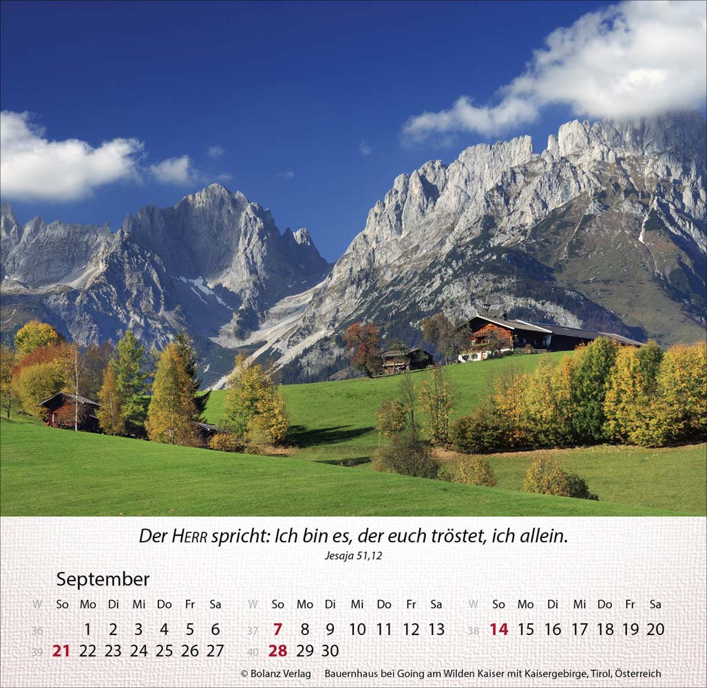 Berge 2025 - Tischkalender