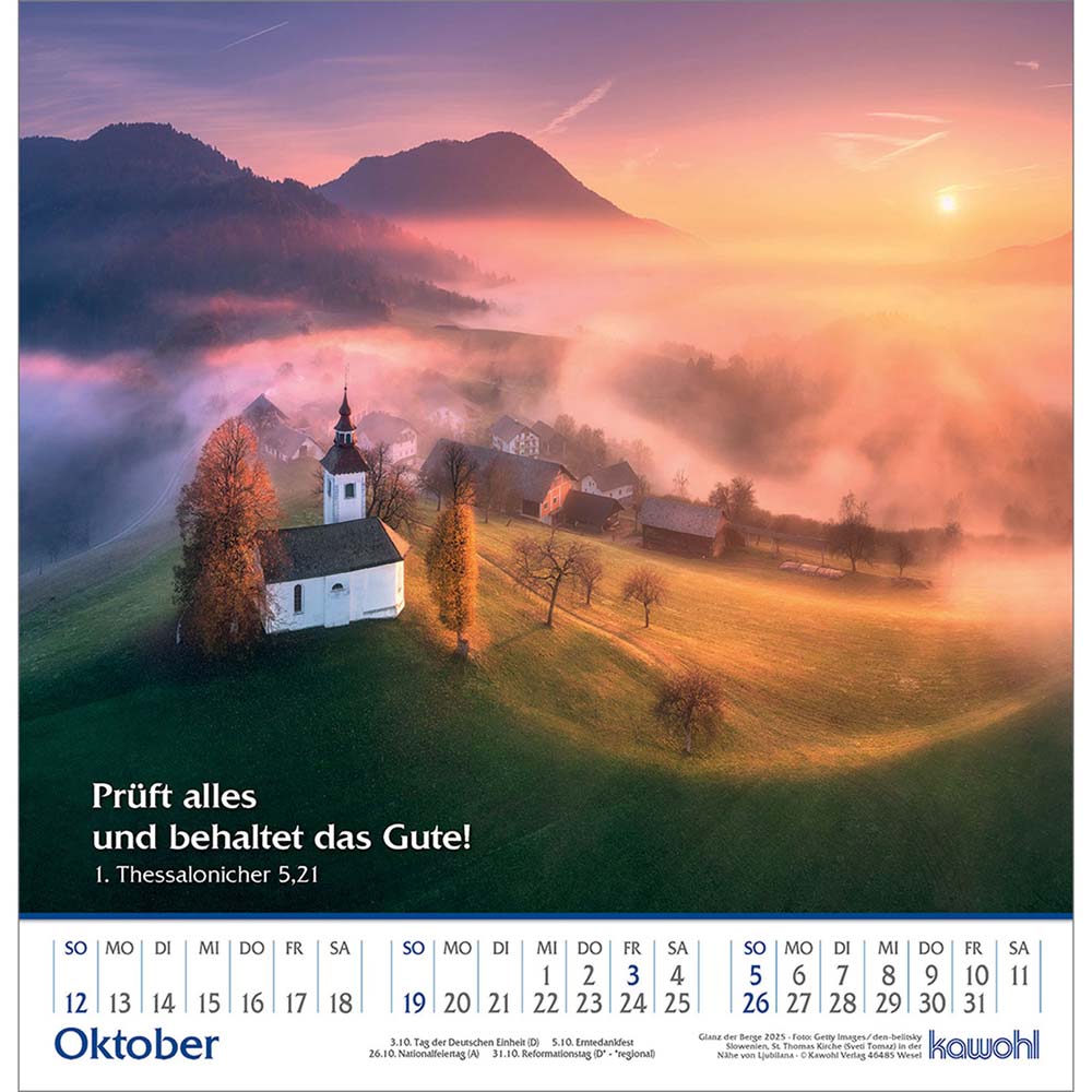 Glanz der Berge 2025 - Wandkalender