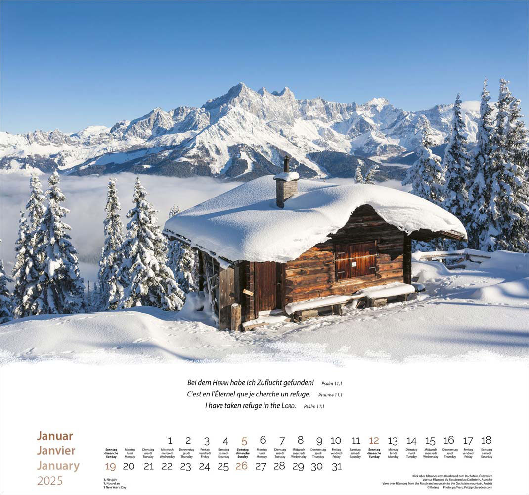 Berge 2025 - Wandkalender