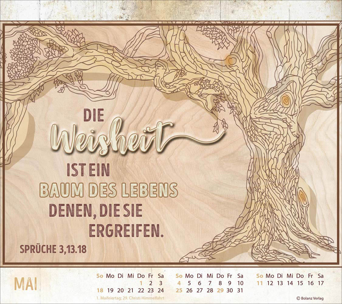 Starke Worte 2025 - Vintage - Tischkalender