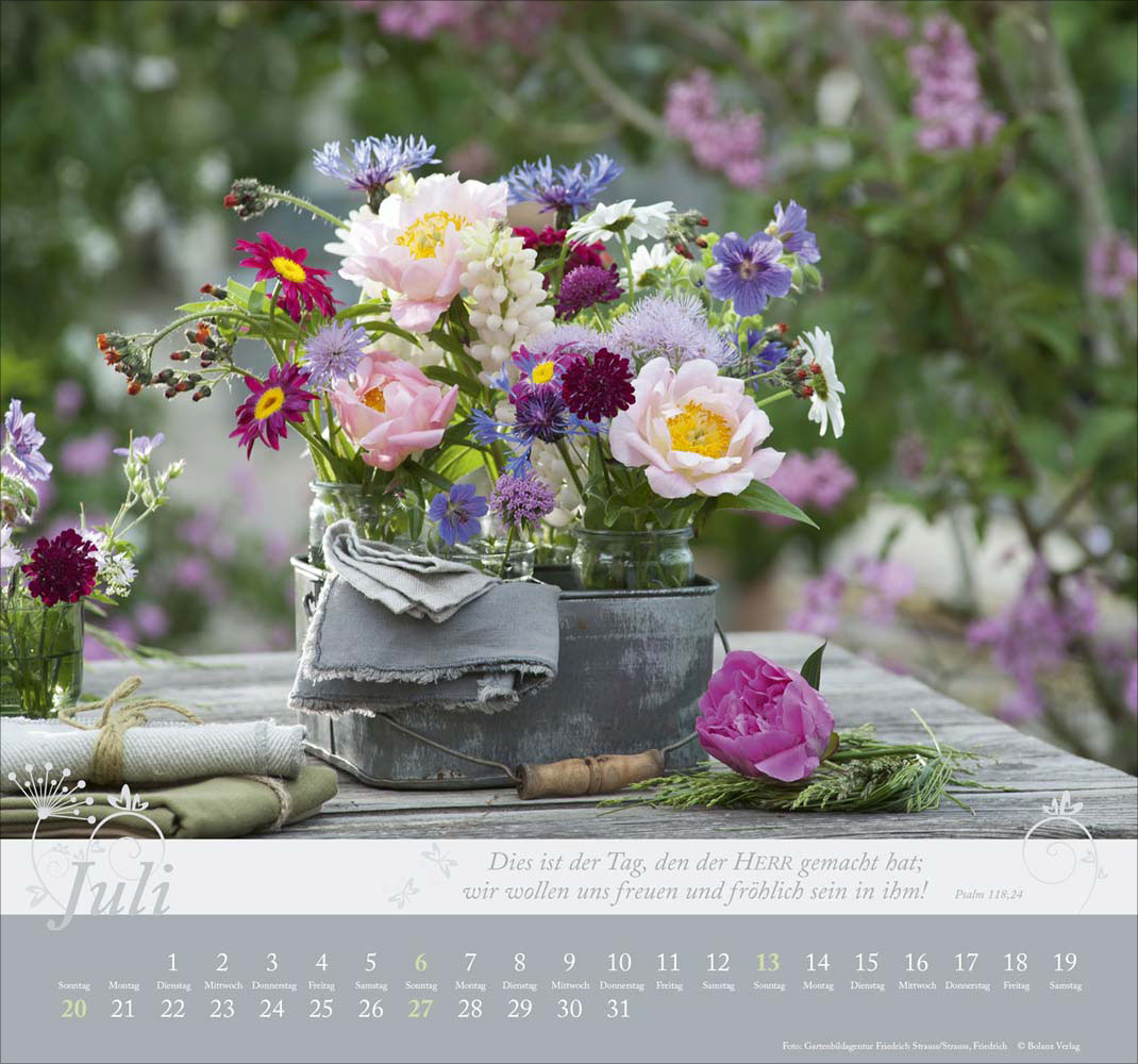 Im Garten zuhause 2025 - Wandkalender