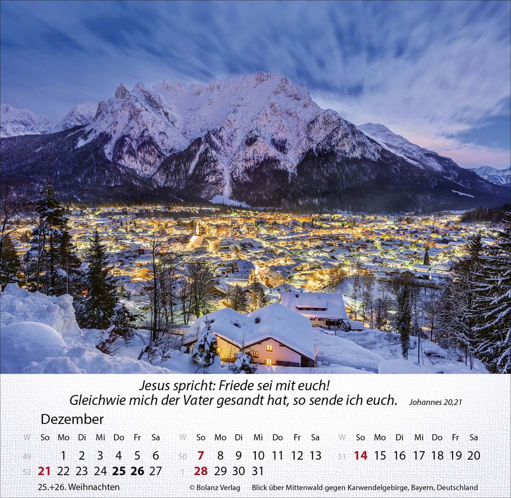 Berge 2025 - Tischkalender