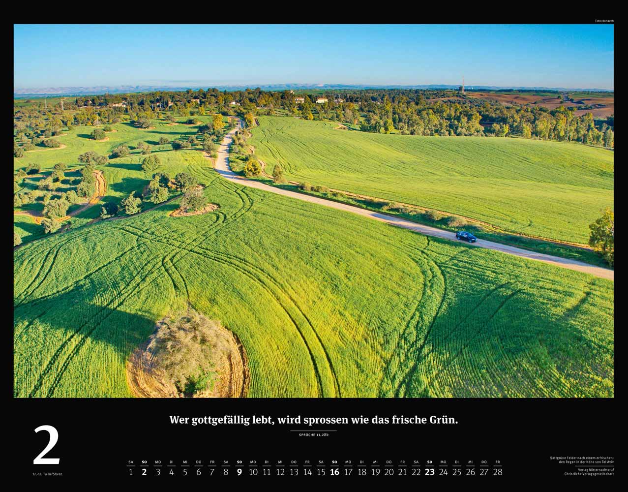 Israel 2025 - Wandkalender (Schwarz)