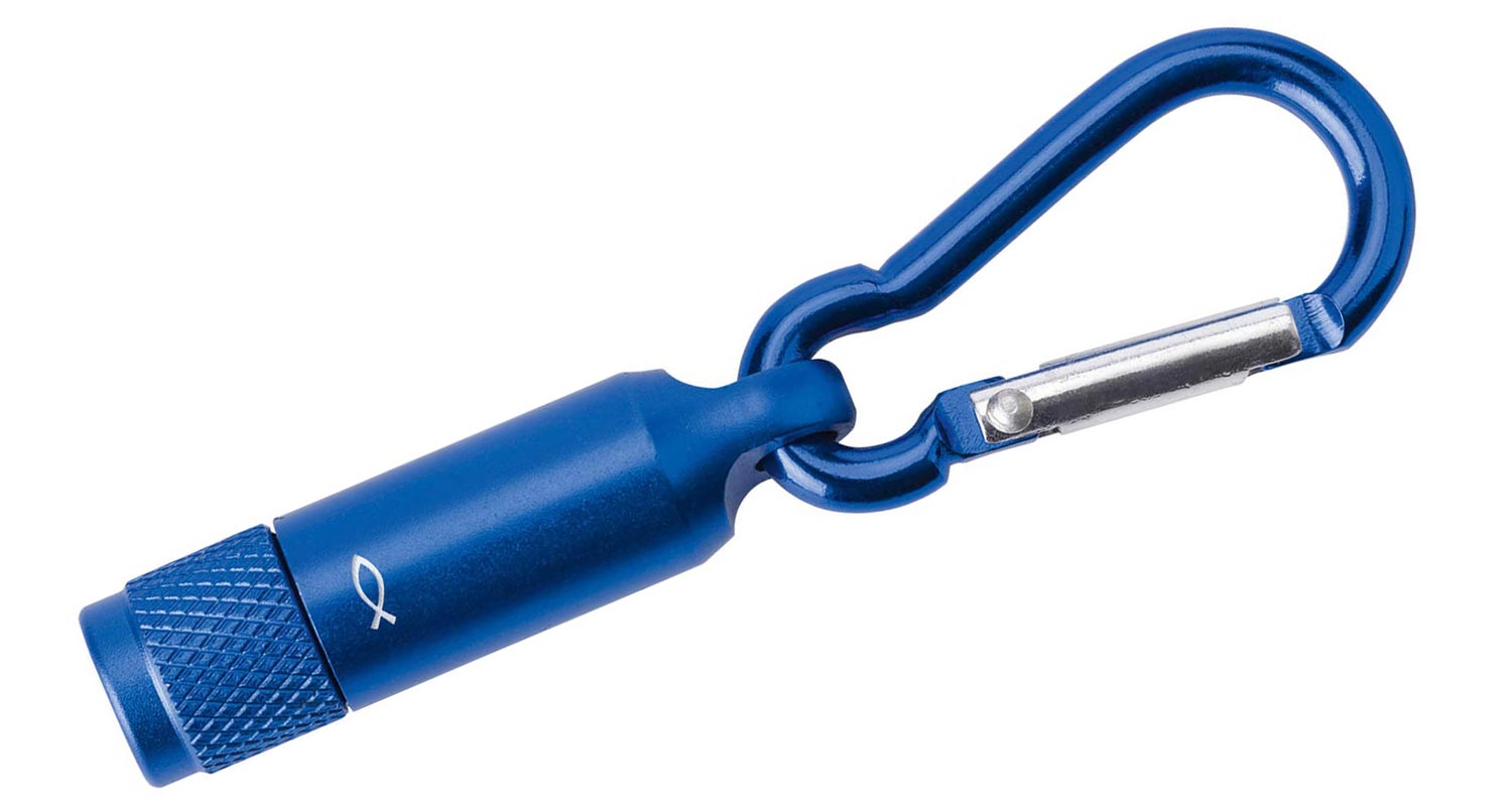 Taschenlampe mit Karabiner - Blau