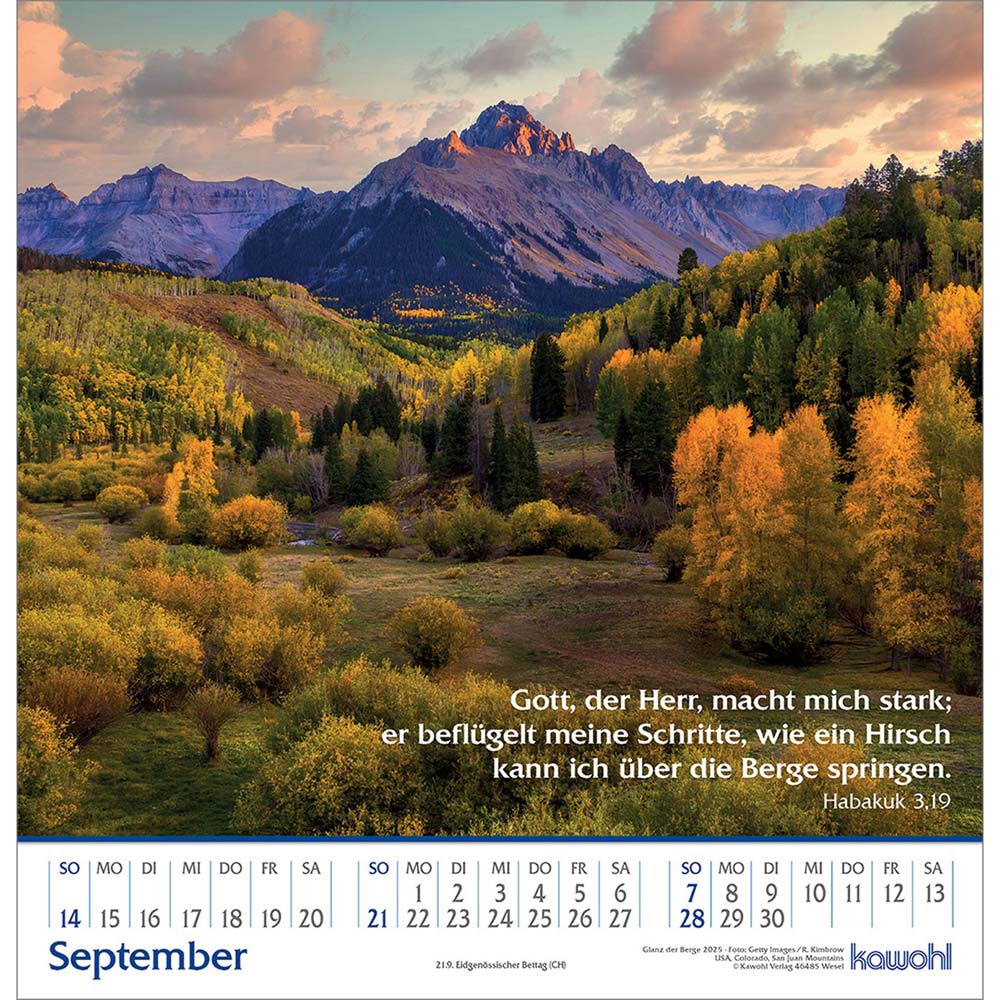 Glanz der Berge 2025 - Wandkalender