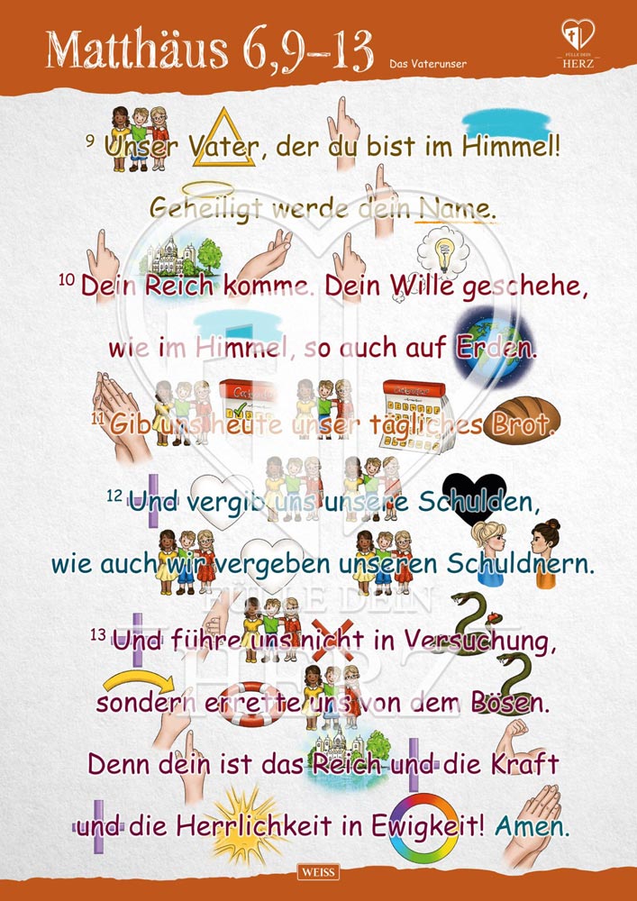 Bibelvers Poster - Das Vaterunser