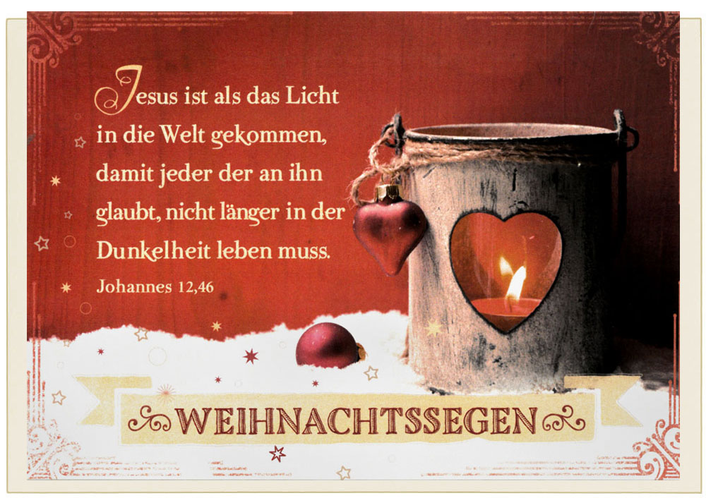 Faltkarte "Weihnachtssegen"