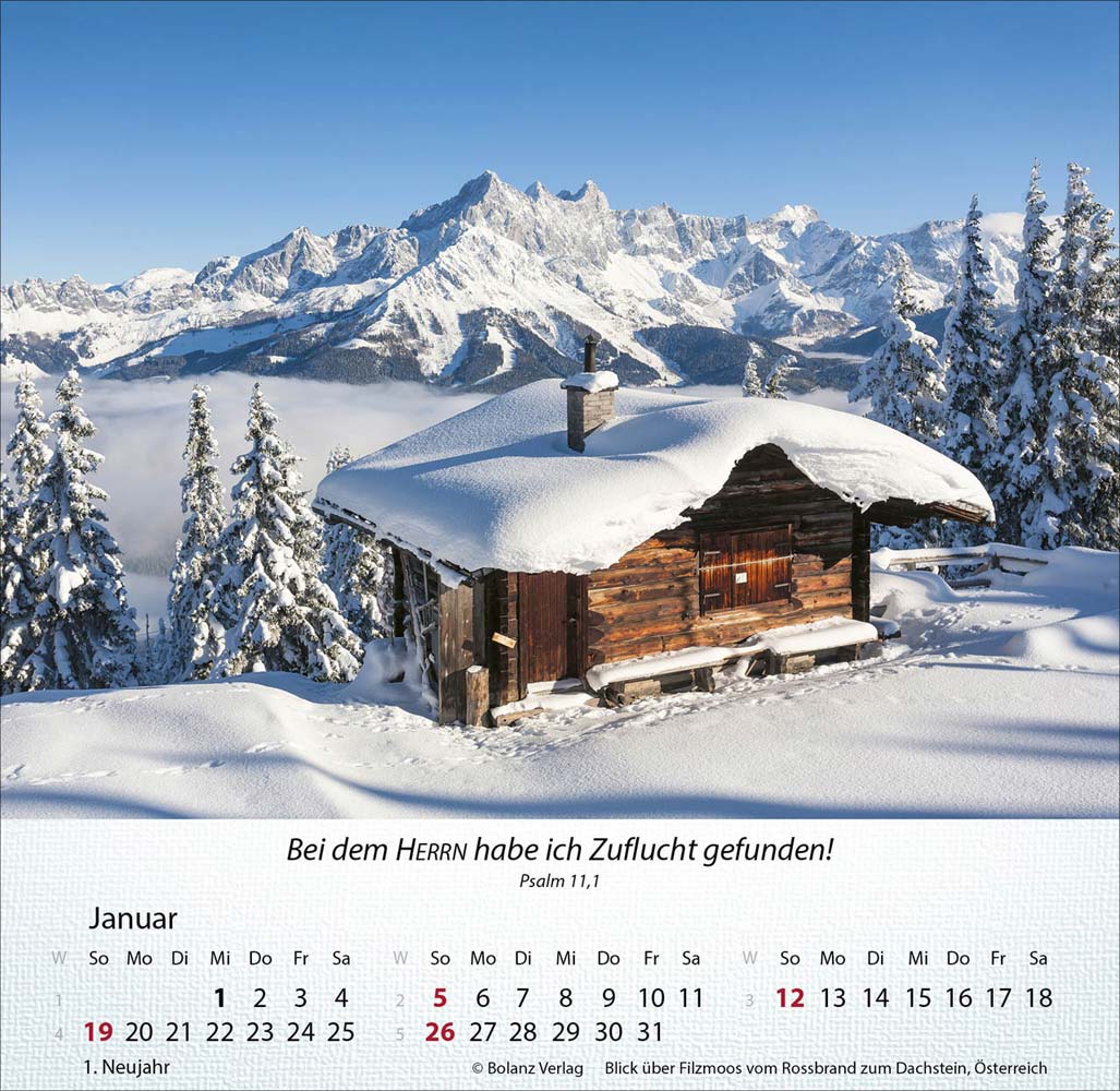 Berge 2025 - Tischkalender