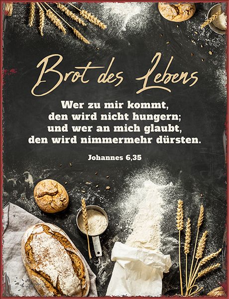 Metallschild "Brot des Lebens"