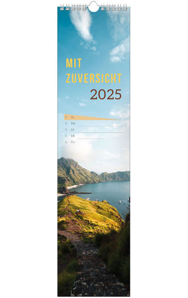 Mit Zuversicht 2025 - Streifenkalender