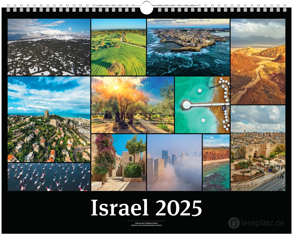 Israel 2025 - Wandkalender (Schwarz)