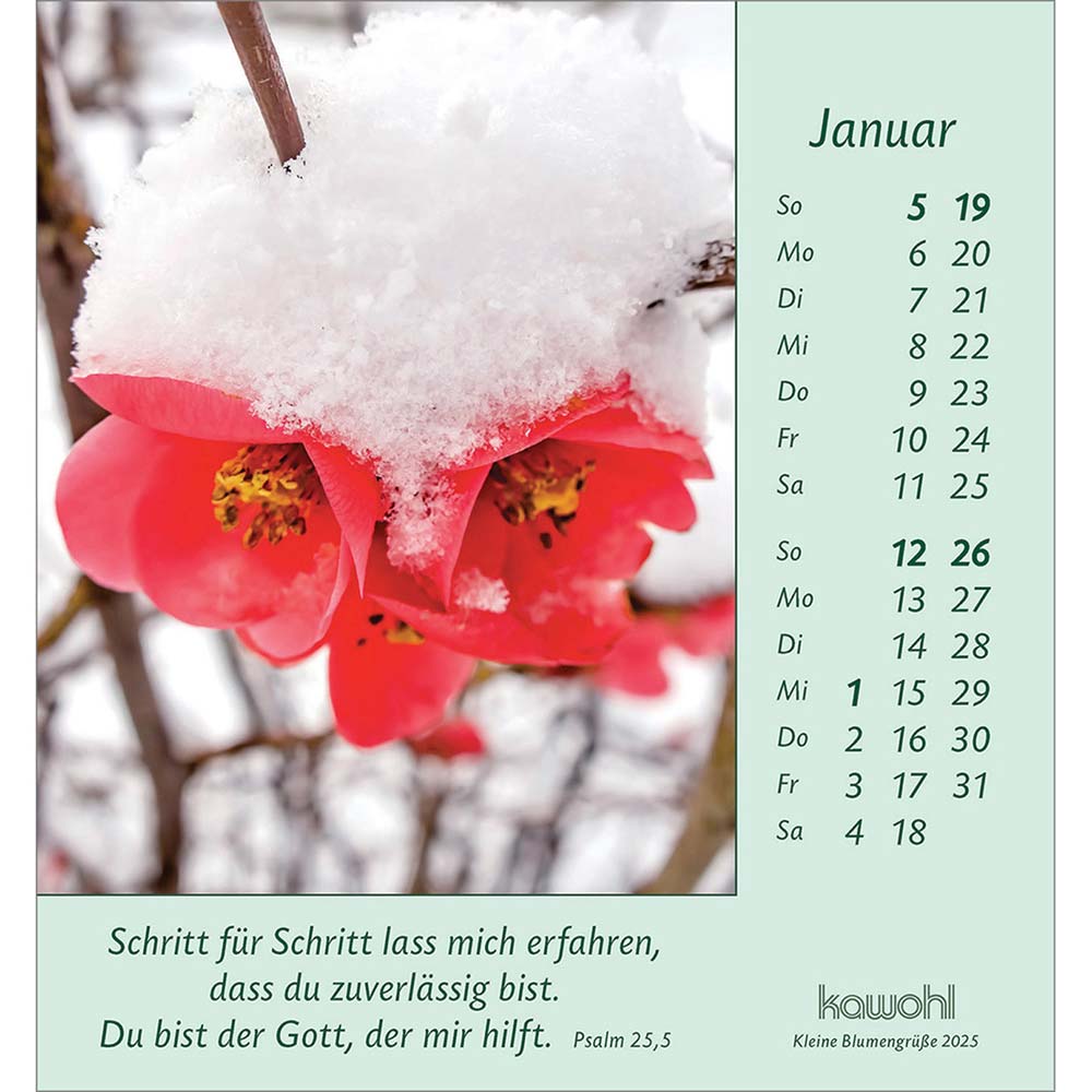 Kleine Blumengrüße 2025 - Aufstellkalender