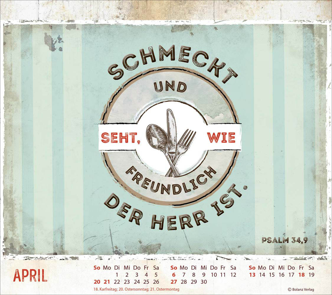 Starke Worte 2025 - Vintage - Tischkalender