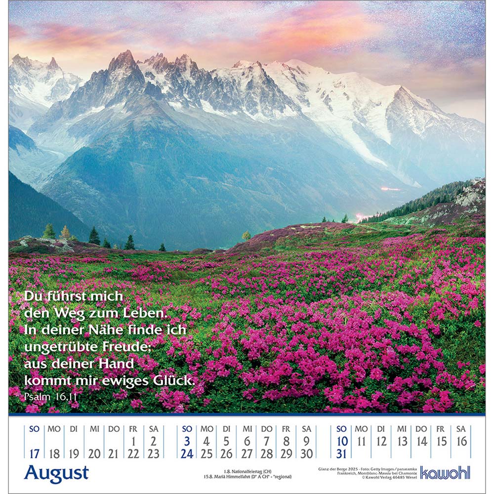 Glanz der Berge 2025 - Wandkalender